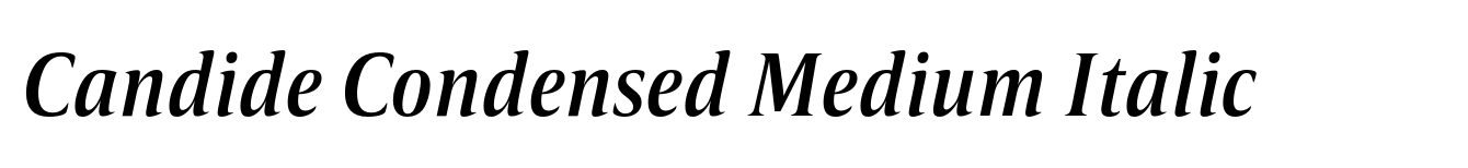 Candide Condensed Medium Italic image